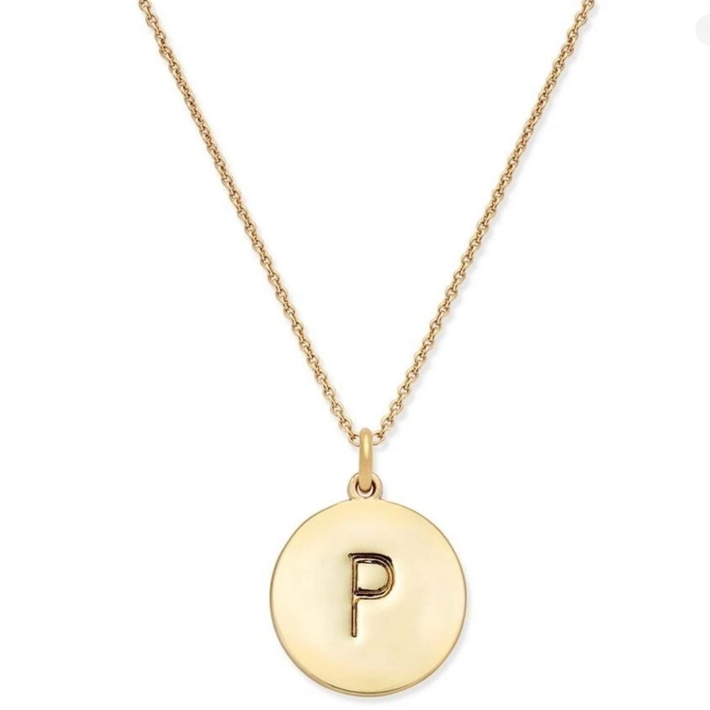 Kate Spade New York Initial Pendant Necklace P Gold - Picture 1 of 2